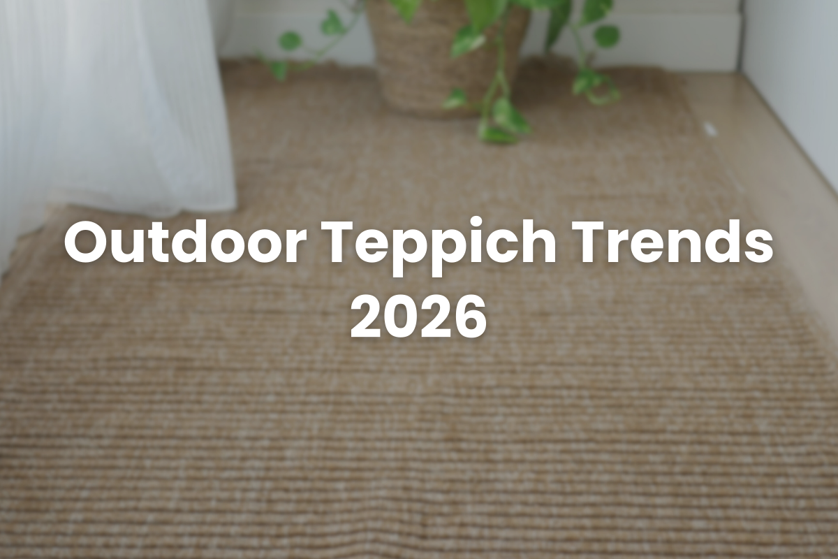 Outdoor Teppich Trends 2026: Den Balkon und die Terrasse stilvoll und wetterfest gestalten