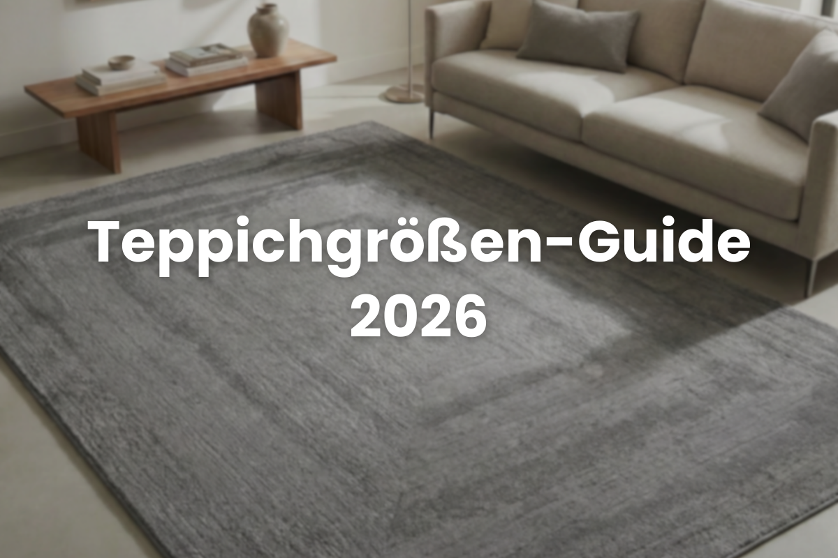 Teppichgrößen-Guide 2026: So finden Sie den perfekten Teppich für Wohnzimmer, Schlafzimmer & Esszimmer