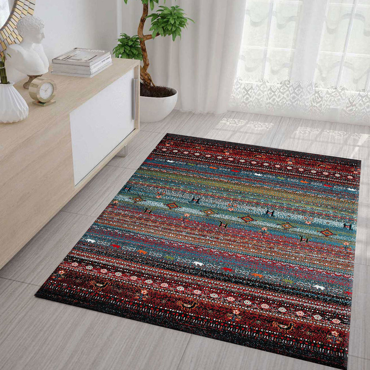 California9550 Multicolor Klassisches Design Teppich