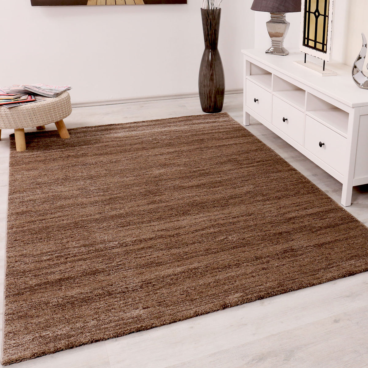 Cordoba6824 Brown Mottled Short-Pile Rug-1