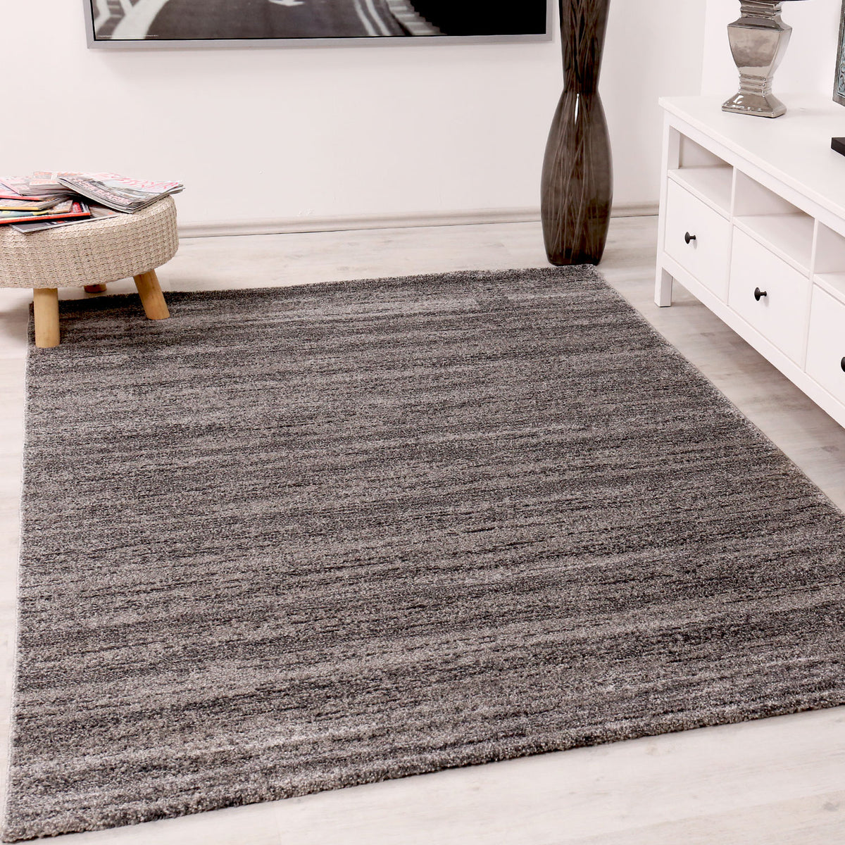 Cordoba6824 Grey Mottled Low-Pile Rug-1