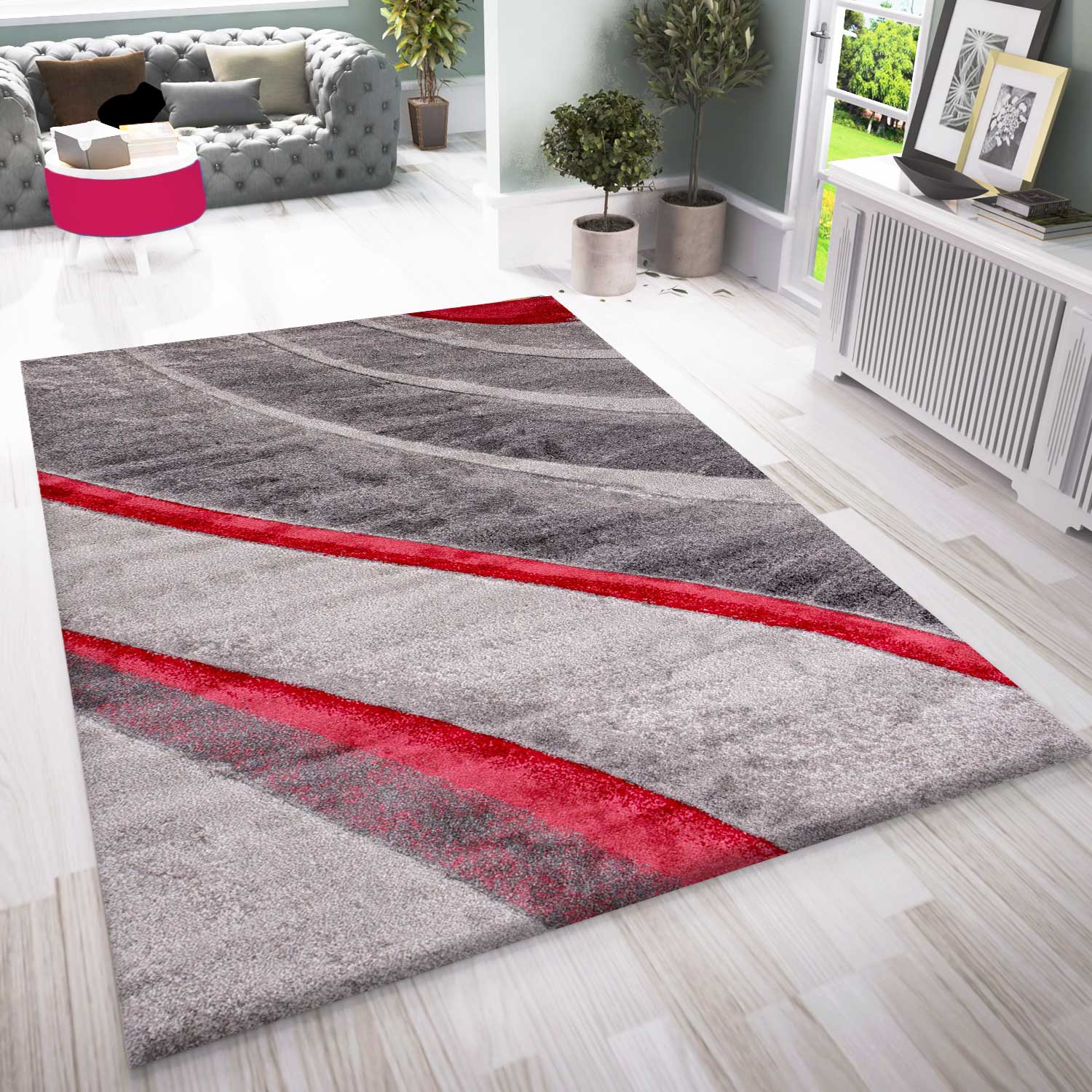 Designer Modern Wave Rug Living Room Interior Design New-1