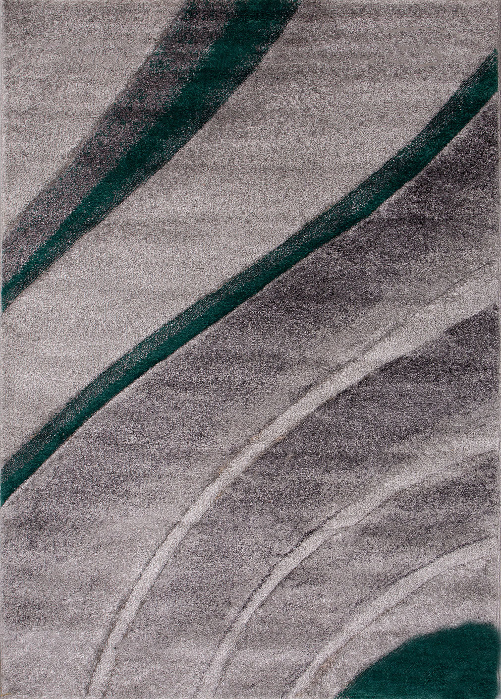 Designer Modern Wave Rug Living Room Interior Design New Green-4