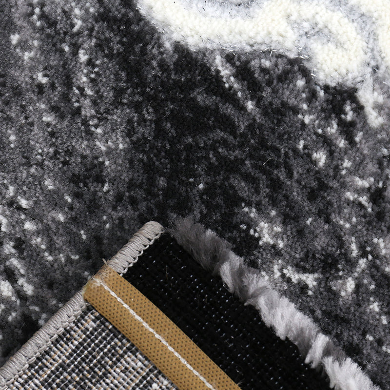 Designer Living Room Rug Grey Elegant Oriental-zoom-
