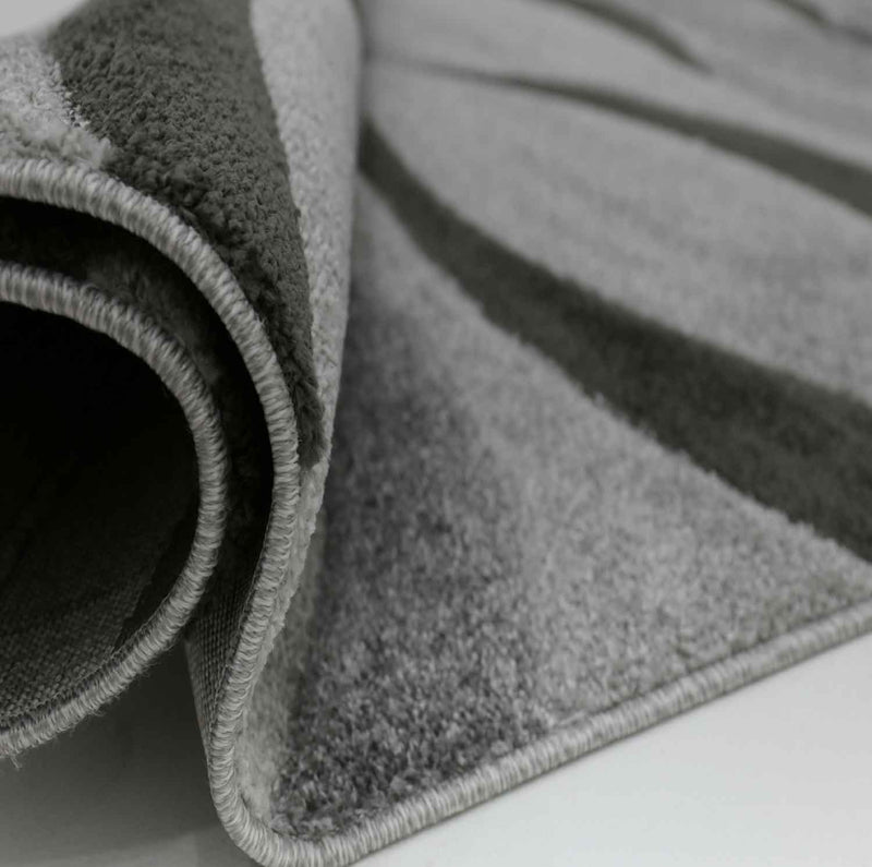 Designer Teppich Modern Abstrakt Wellen Optik Konturenschnitt versch. Farbvarianten-zoom-