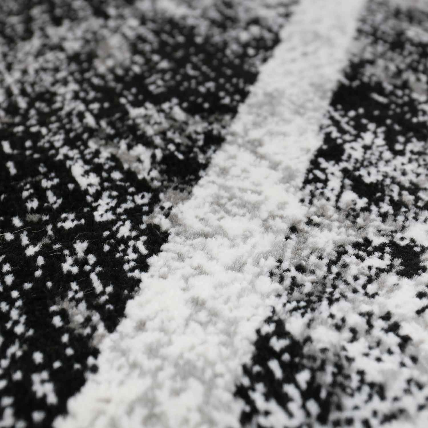 Designer Teppich Wohnzimmer Geometrisches Muster Leinwand Optik Meliert