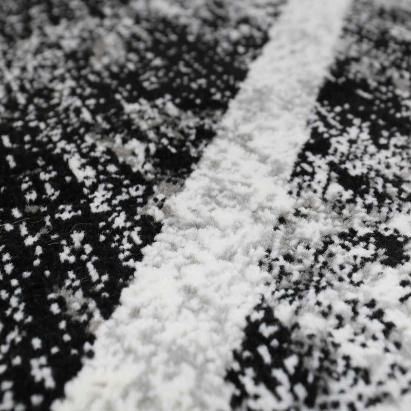 Designer Teppich Wohnzimmer Geometrisches Muster Leinwand Optik Meliert-zoom-