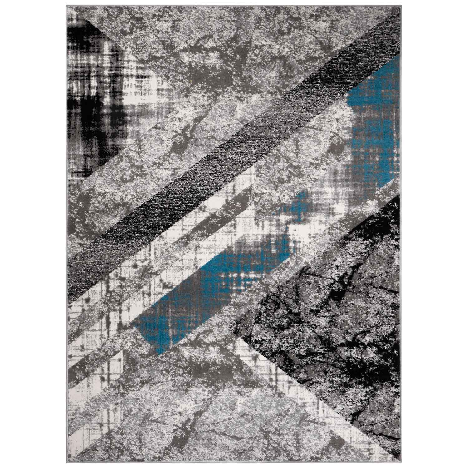 Designer Teppich Wohnzimmer Geometrisches Muster Streifen Optik Meliert-zoom-4