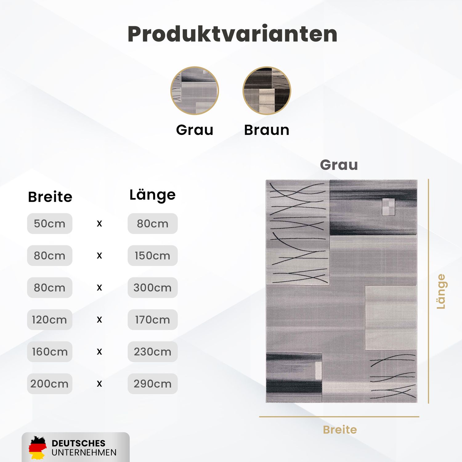 Designer Teppich Wohnzimmer Grau Kacheloptik mit Farbverlauf und Konturenschnitt-zoom-6