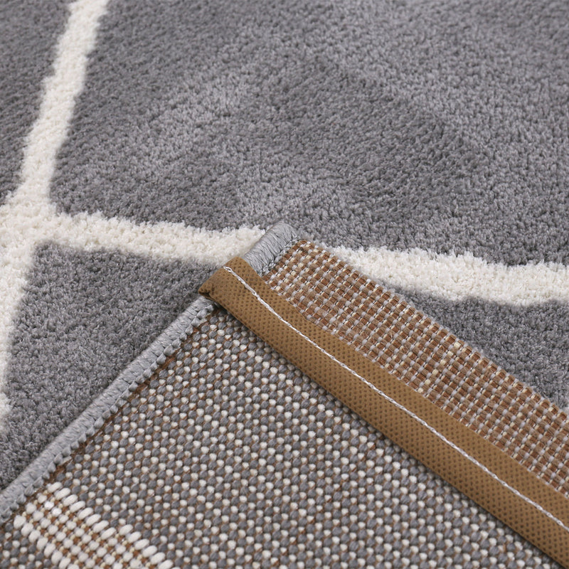 Designer Teppich in verschiedenen farben Flauschiger Microfaser Dicht gewebt Marokkanisches Muster-zoom-