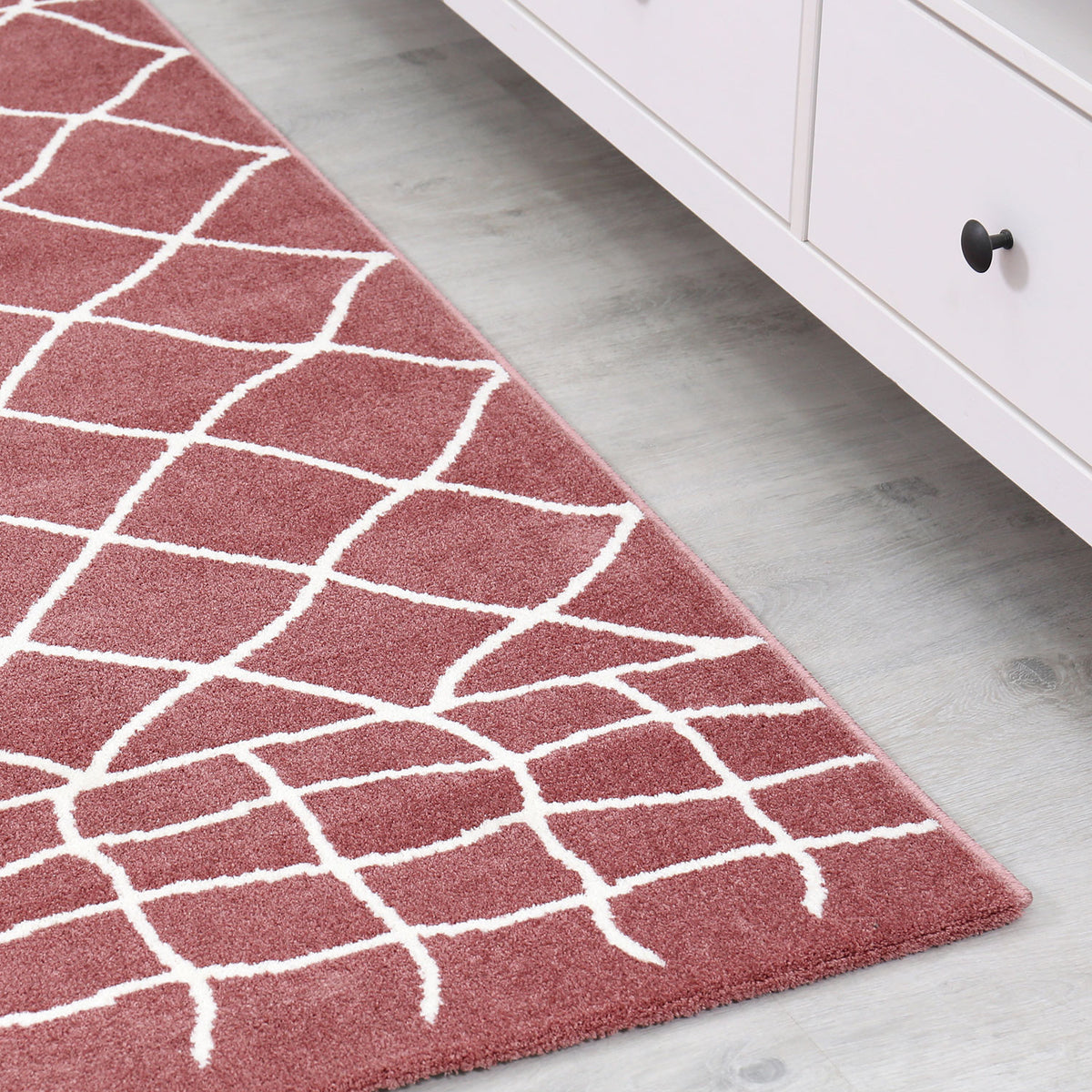 Designer Teppich in verschiedenen farben Flauschiger Microfaser Dicht gewebt Marokkanisches Muster-zoom-21