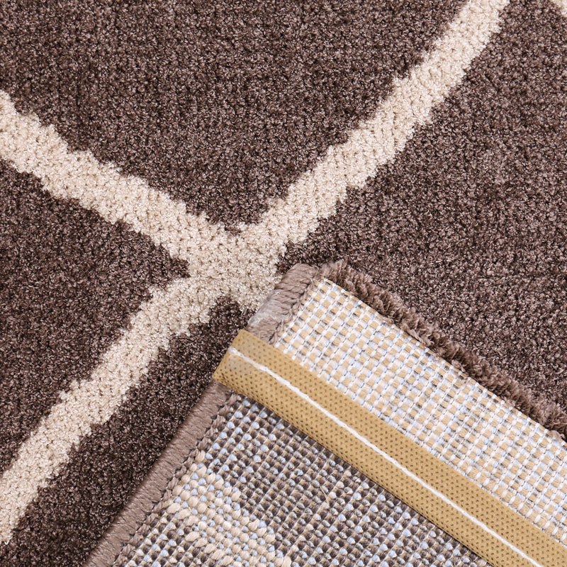 Designer Teppich in verschiedenen farben Flauschiger Microfaser Dicht gewebt Marokkanisches Muster-zoom-
