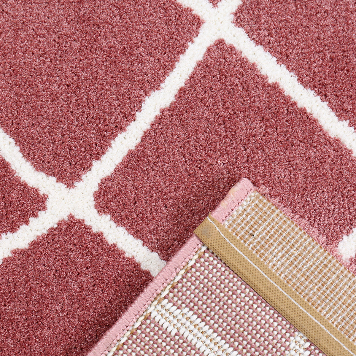 Designer Teppich in verschiedenen farben Flauschiger Microfaser Dicht gewebt Marokkanisches Muster-zoom-18