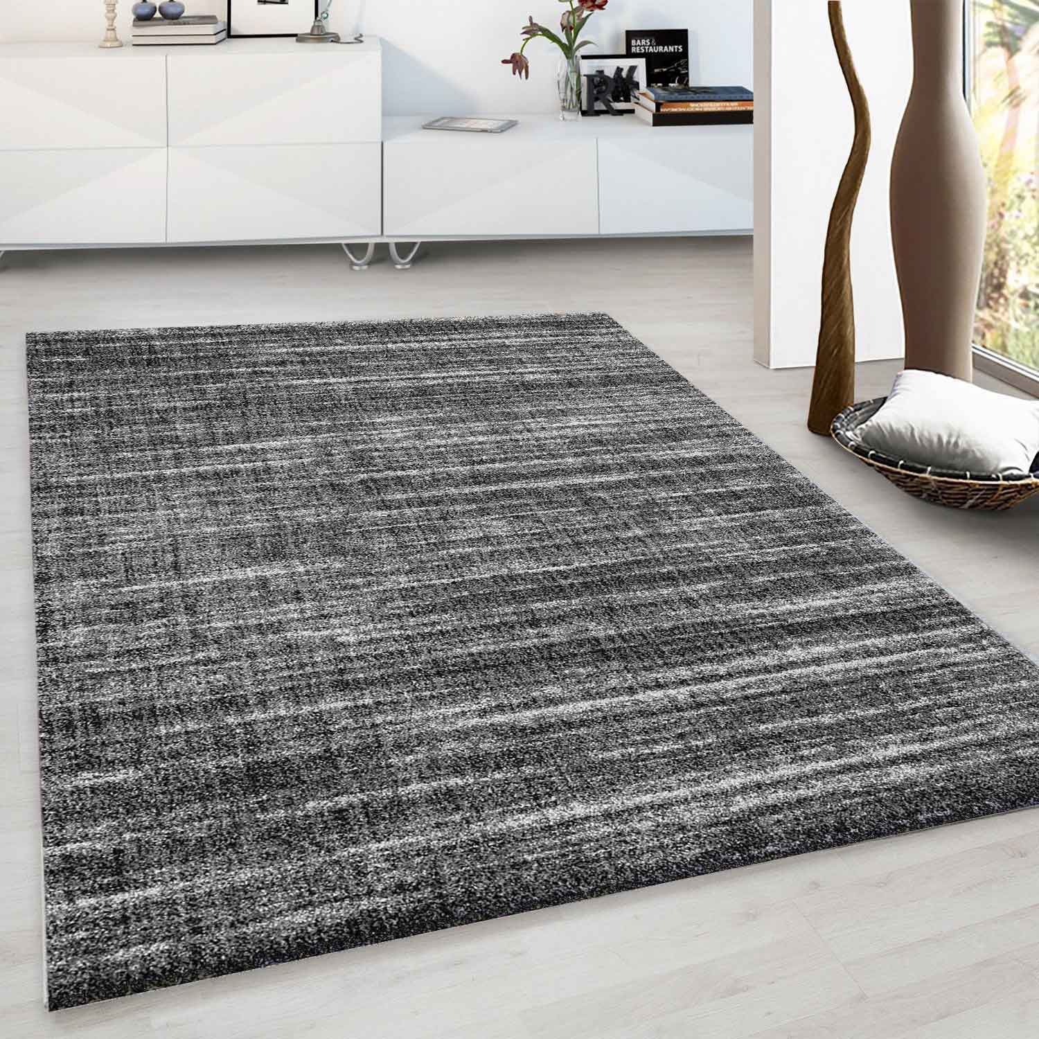 Designer living room rug, soft with dense pile, mottled, various color options-24