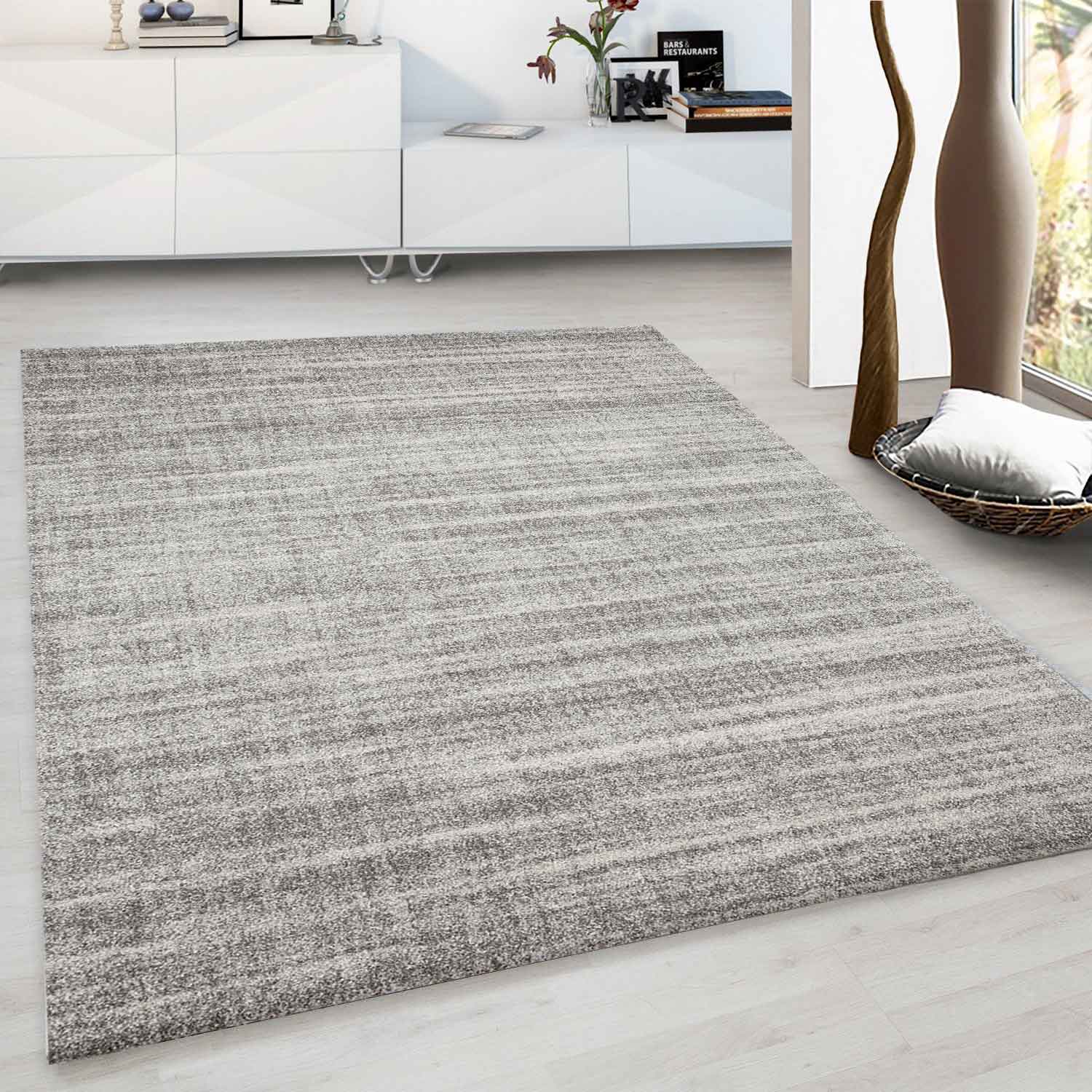 Designer living room rug, soft with dense pile, mottled, various color options-19