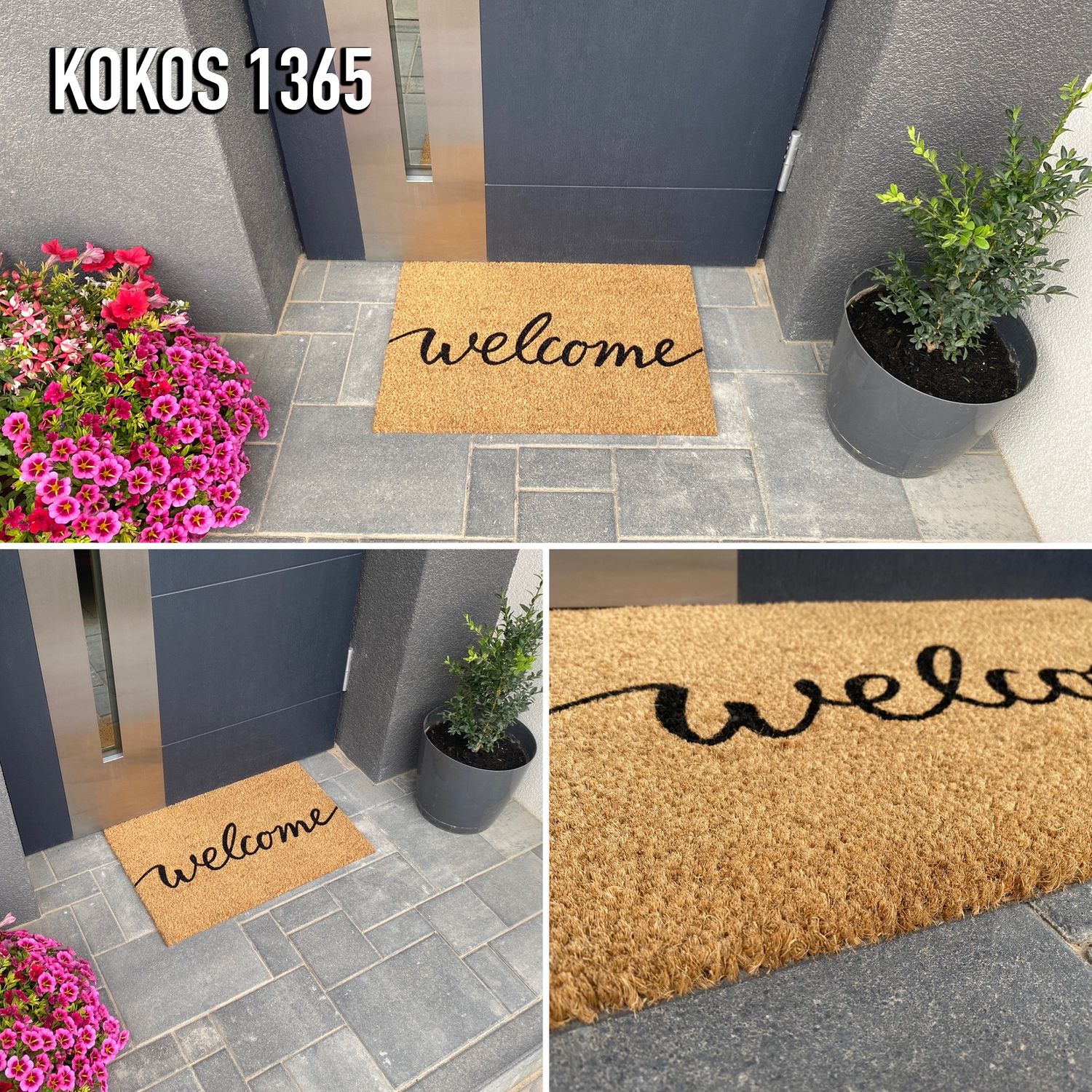 Coconut doormat, indoor & outdoor dirt trapper for front door, doormat, patio, balcony-12