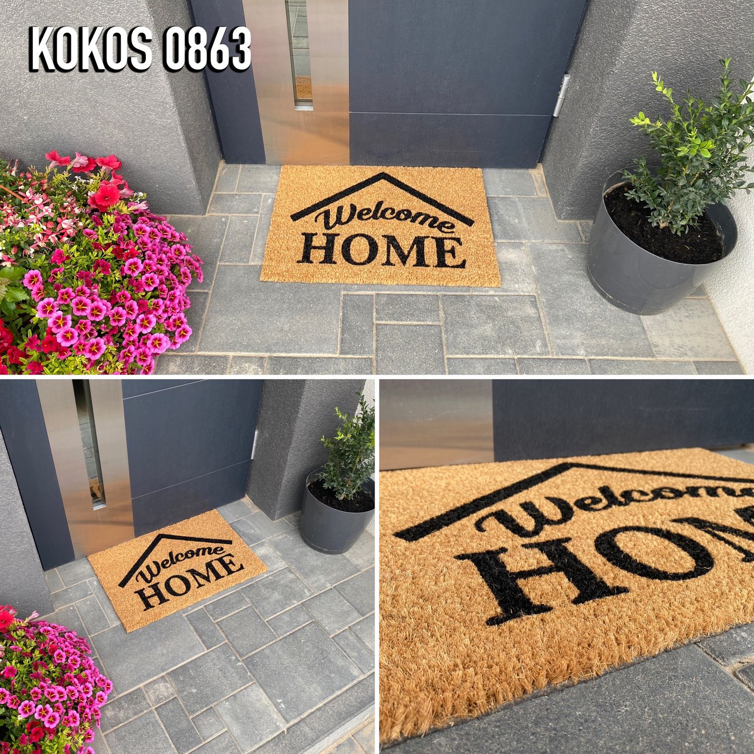 Coconut doormat, indoor & outdoor dirt trapper for front door, doormat, patio, balcony-zoom-21