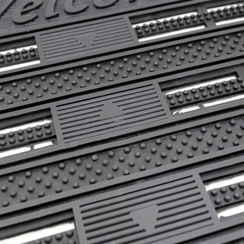 Entrance doormat, outdoor rubber mat, dirt trapper for front door, doormat, patio, balcony-zoom-