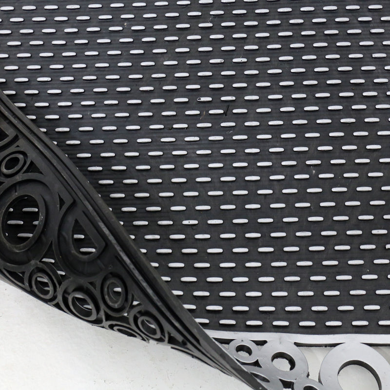 Entrance doormat, outdoor rubber mat, dirt trapper for front door, doormat, patio, balcony-zoom-