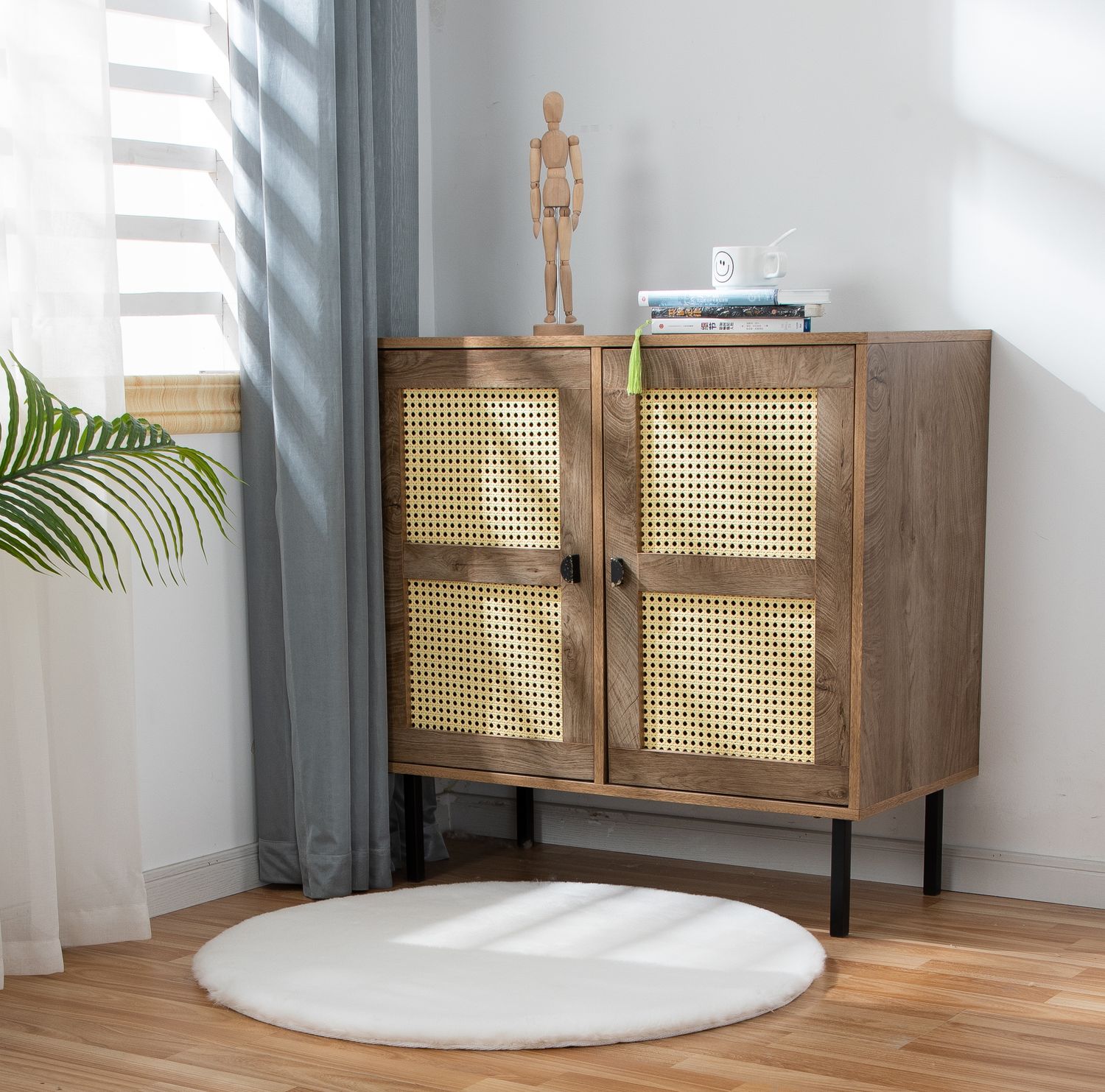 Deluxe washable fur rug, soft high-pile rug in a solid color, cozy for your living room or bedroom-22