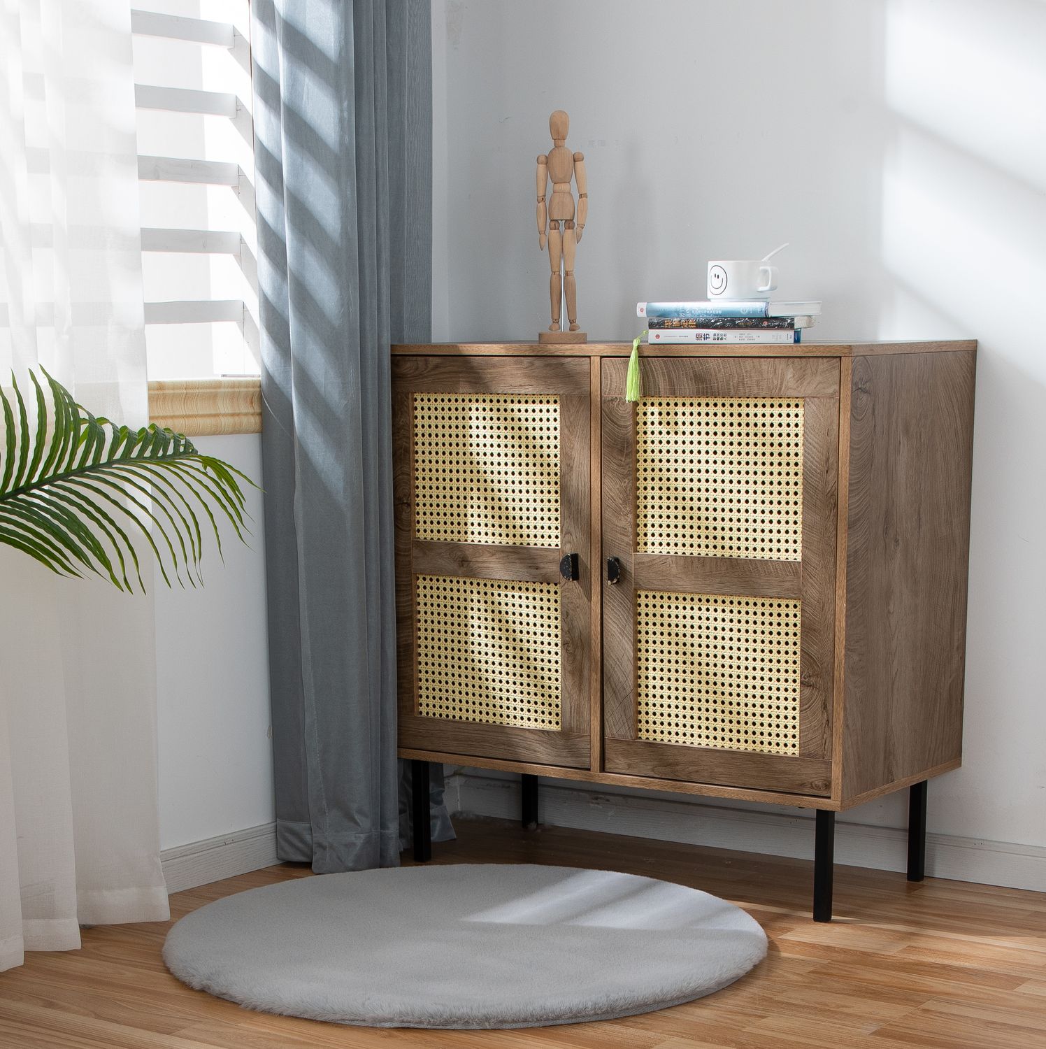 Deluxe washable fur rug, soft high-pile rug in a solid color, cozy for your living room or bedroom-16