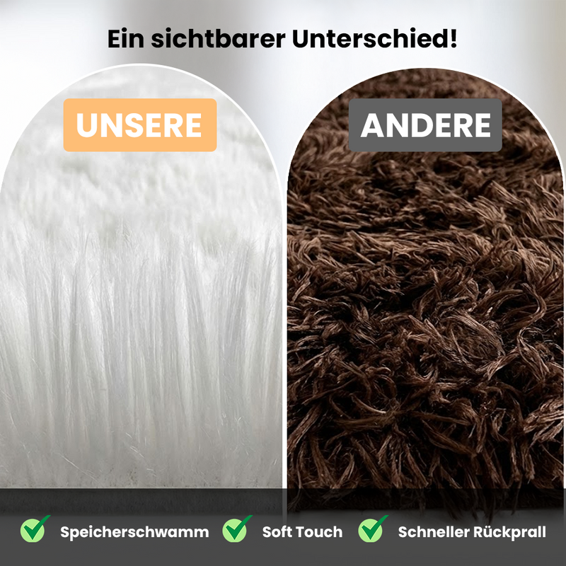 Deluxe washable fur rug, soft high-pile rug in a solid color, cozy for your living room or bedroom-zoom-