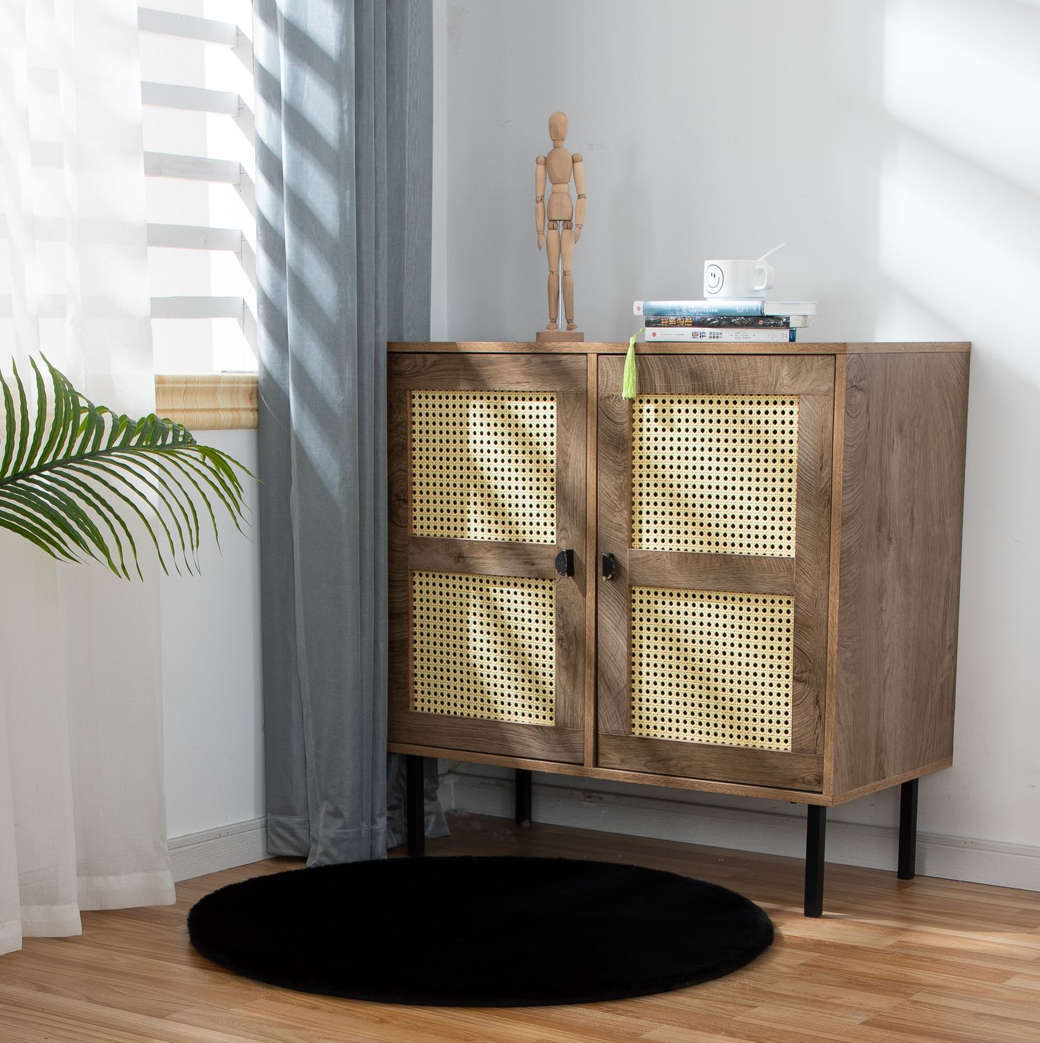 Deluxe washable fur rug, soft high-pile rug in a solid color, cozy for your living room or bedroom-zoom-9