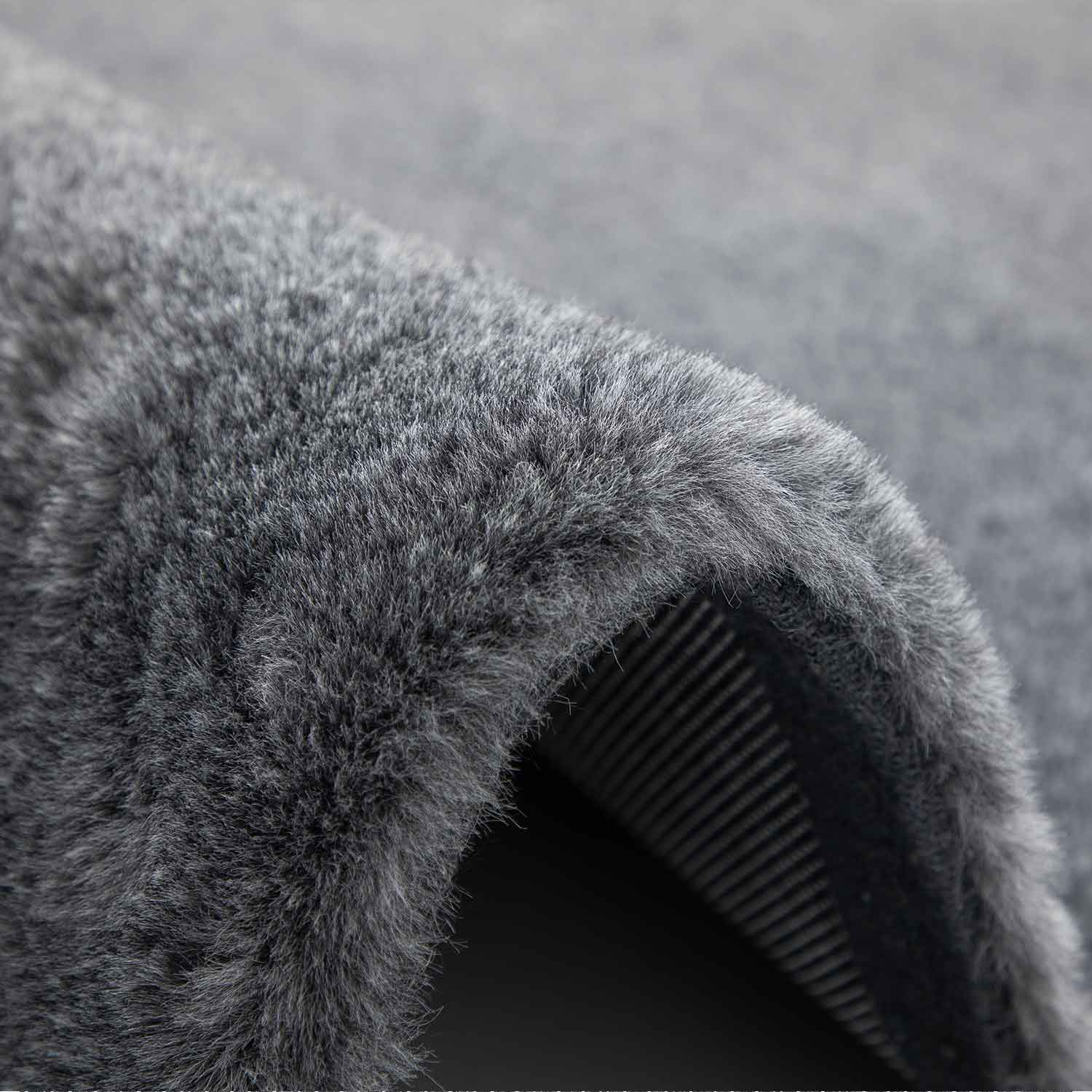 Faux fur rug, mottled with double color gradient, dense, fluffy, silky sheen, high pile-7