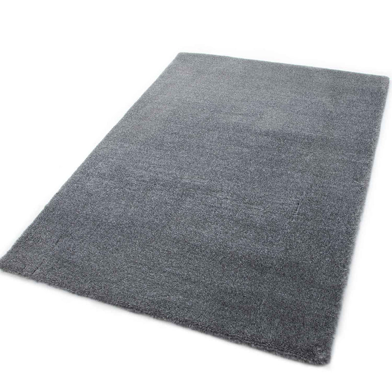 Faux fur rug, mottled with double color gradient, dense, fluffy, silky sheen, high pile-zoom-