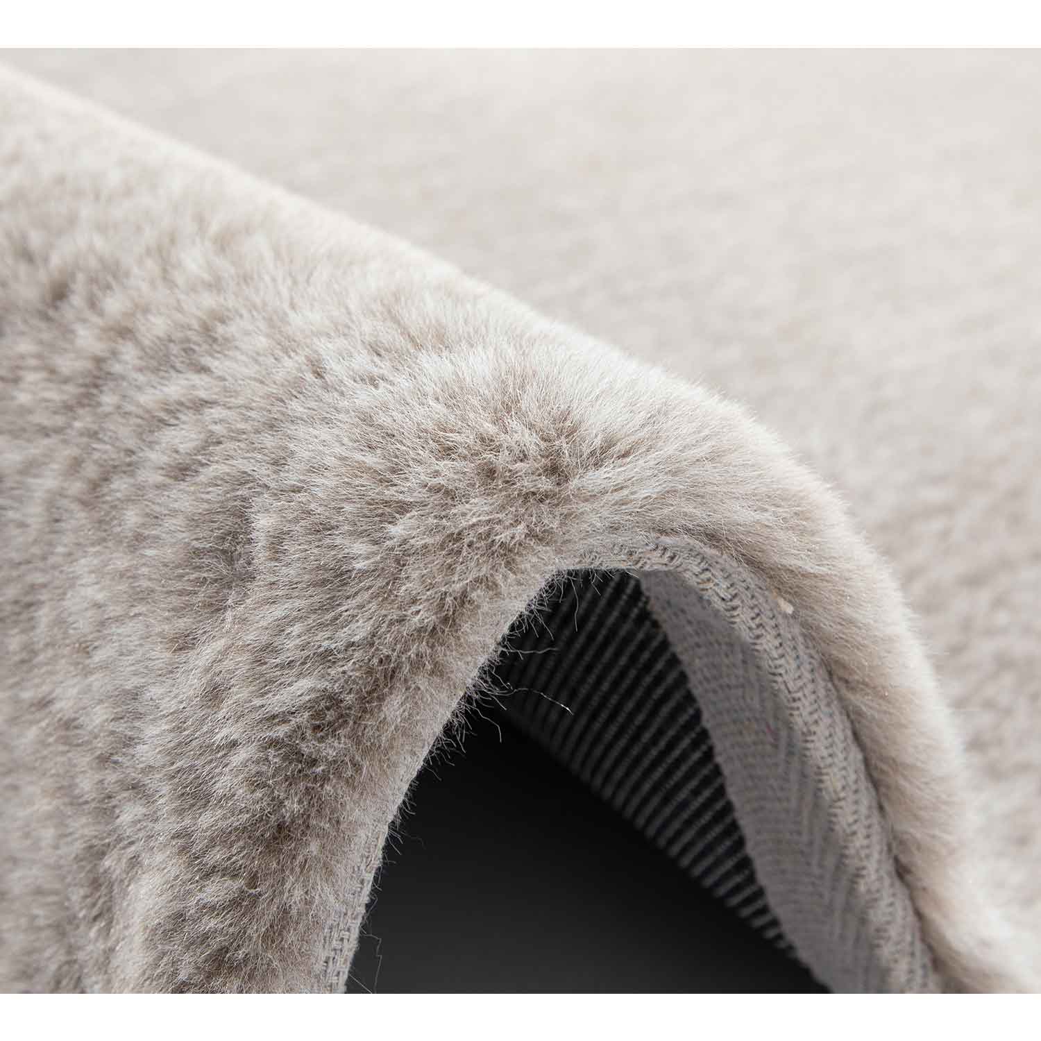 Faux fur rug, mottled with double color gradient, dense, fluffy, silky sheen, high pile-11