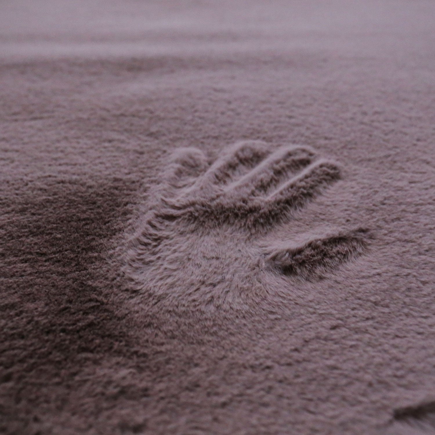 Faux fur rug in antique rose, extremely fluffy, silky sheen-3