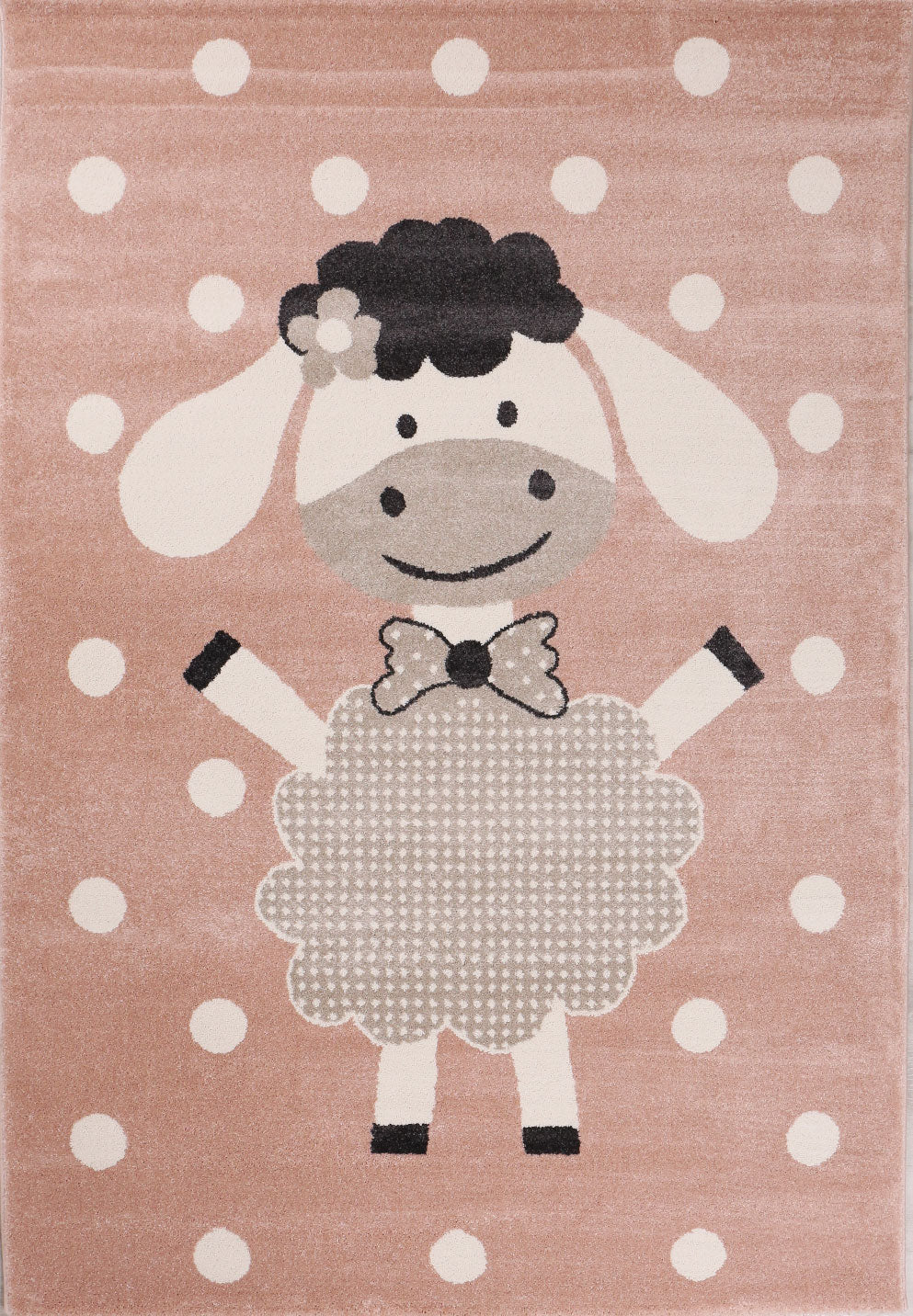 Kinderteppich kinderzimmer Flauschiger Baby Teppich Happy Schaefchen Kinder Jugendzimmer Rosa
