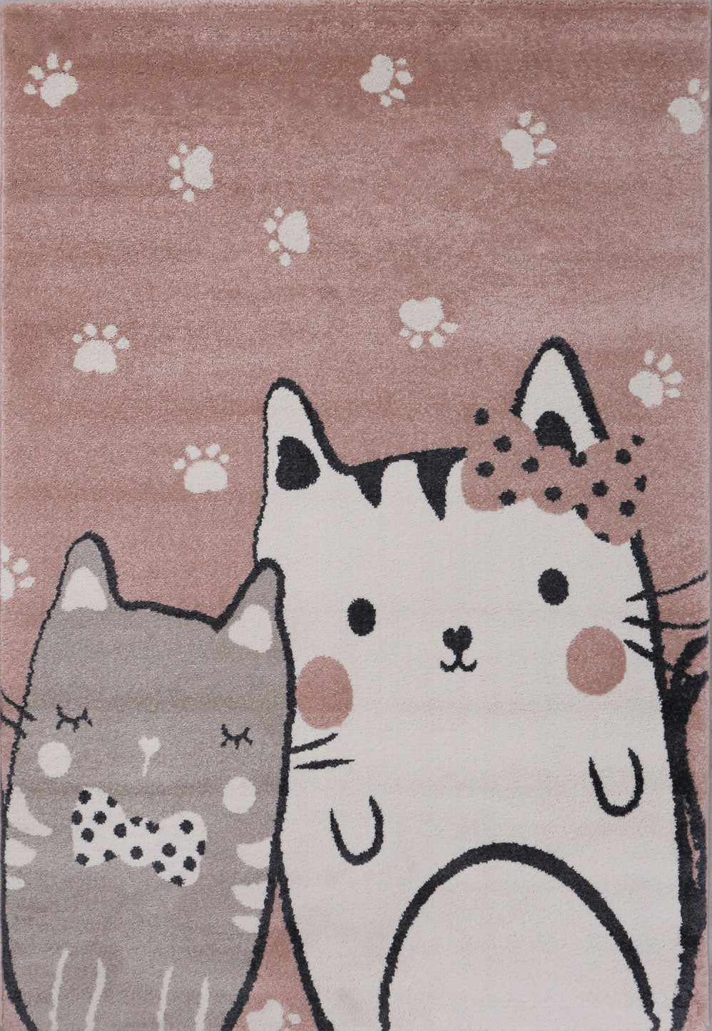 Flauschiger Kinder Teppich Glückliches Kätzchen Katze Kinder- Jugendzimmer-4