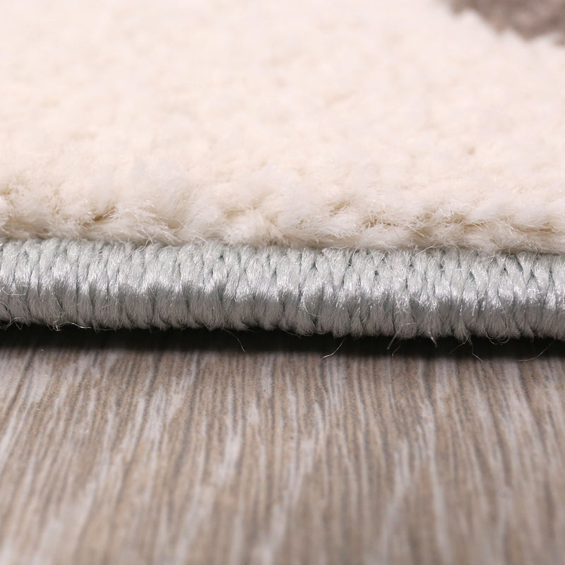 Flauschiger Kinder Zimmer Teppich Herzchen Wölkchen Patchwork Optik-zoom-