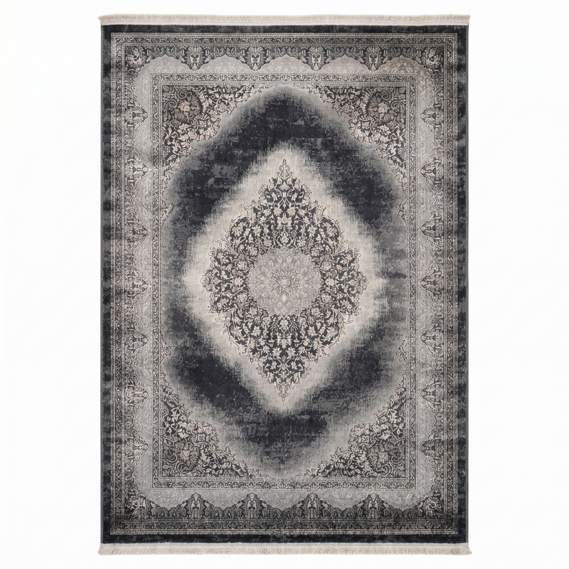 Teppich Kurzflor Moderner Teppich mit Ornament-Muster – Pflegeleicht & Robust – Für Fußbodenheizung geeignet-zoom-