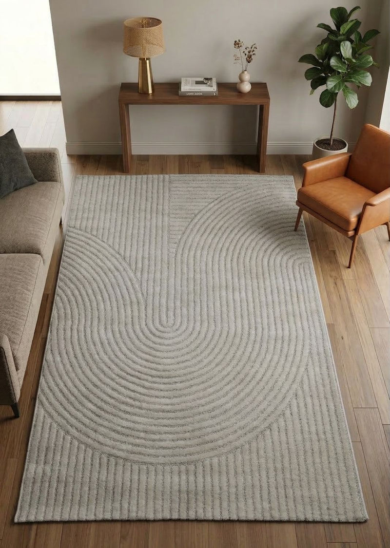 High-pile, long-pile rug, modern, for living room, bedroom, ultra-soft pattern-zoom-