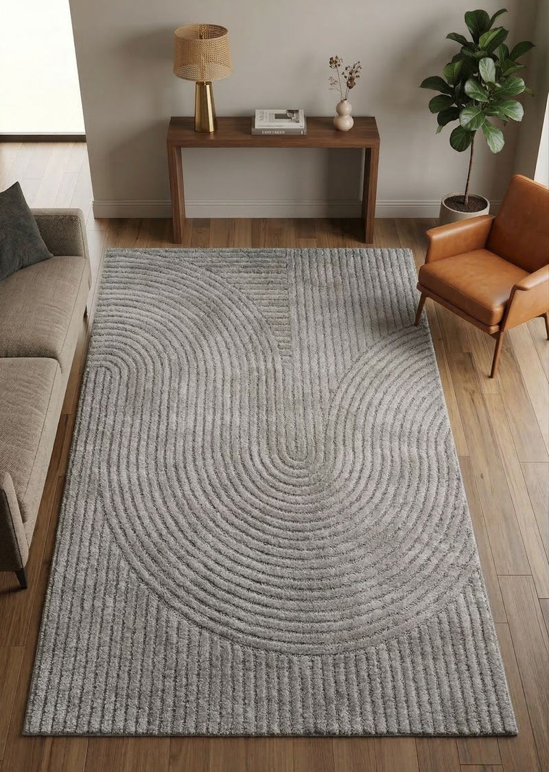 High-pile, long-pile rug, modern, for living room, bedroom, ultra-soft pattern-zoom-