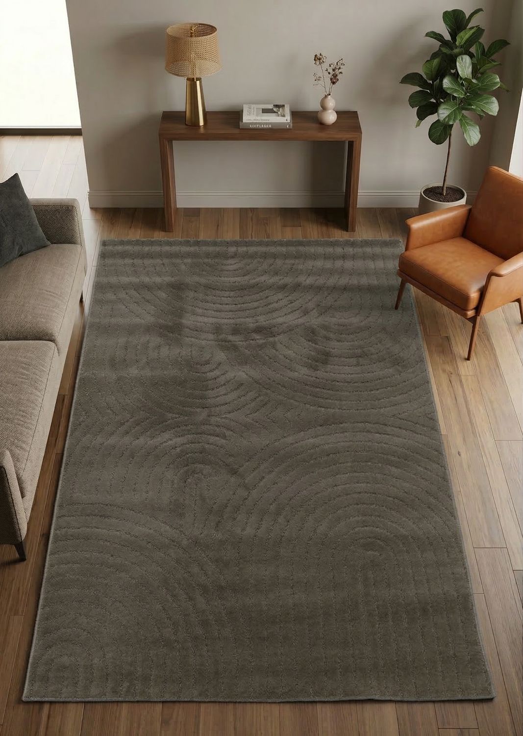 High-pile, long-pile rug, modern, for living room, bedroom, ultra-soft pattern-zoom-8