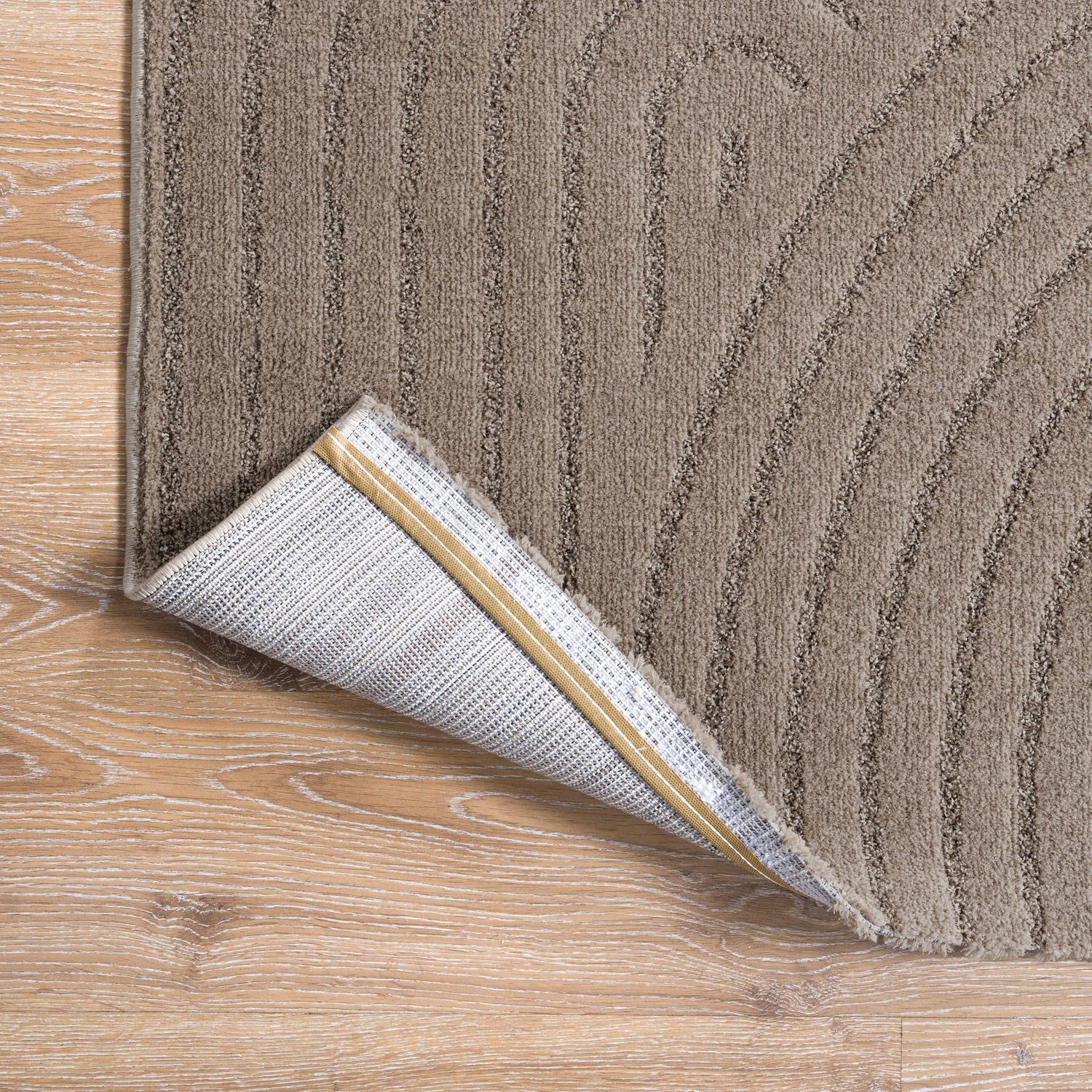 Kurzflor Teppich Wohnzimmer – Moderner Design Teppich mit Struktur, weich, pflegeleicht, in Creme, Beige & Taupe-44