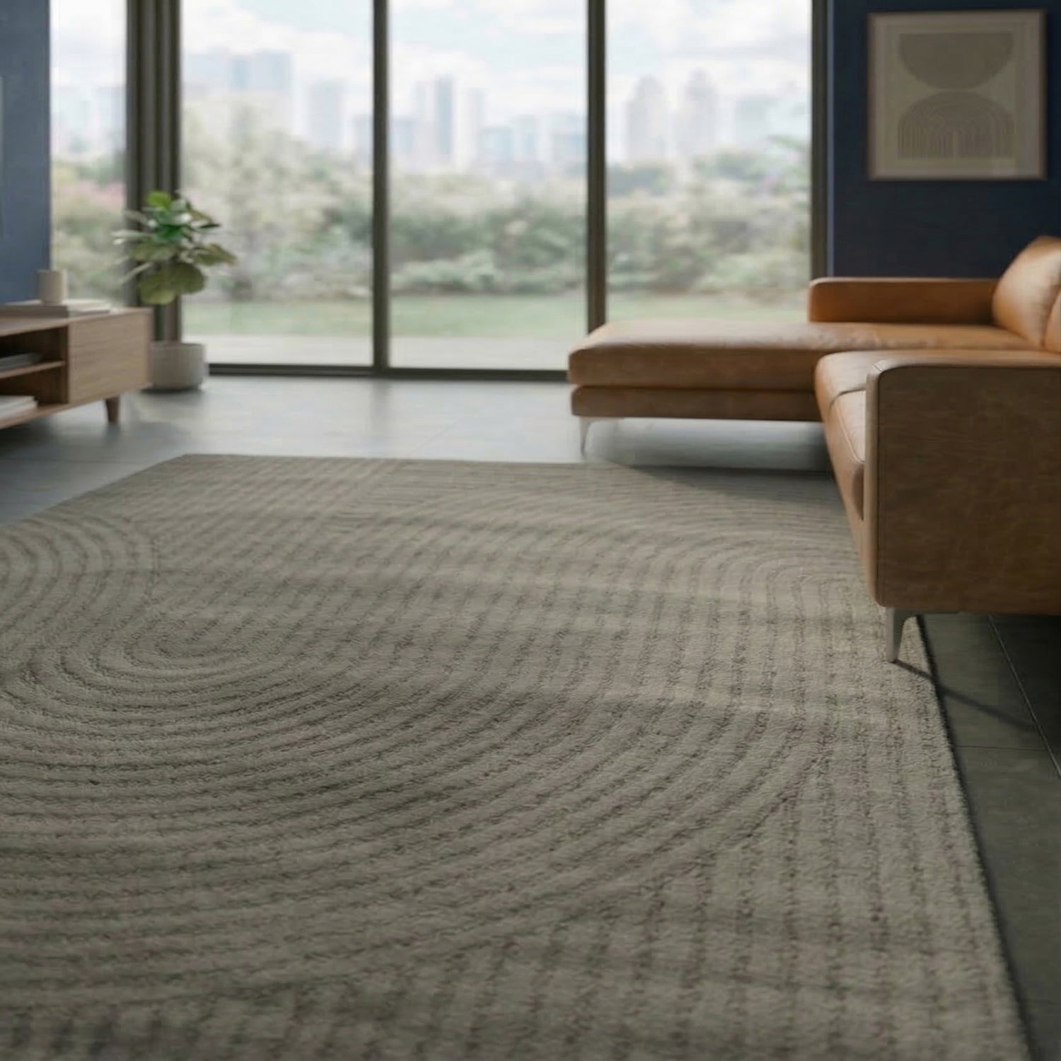 High-pile, long-pile rug, modern, for living room, bedroom, ultra-soft pattern-44