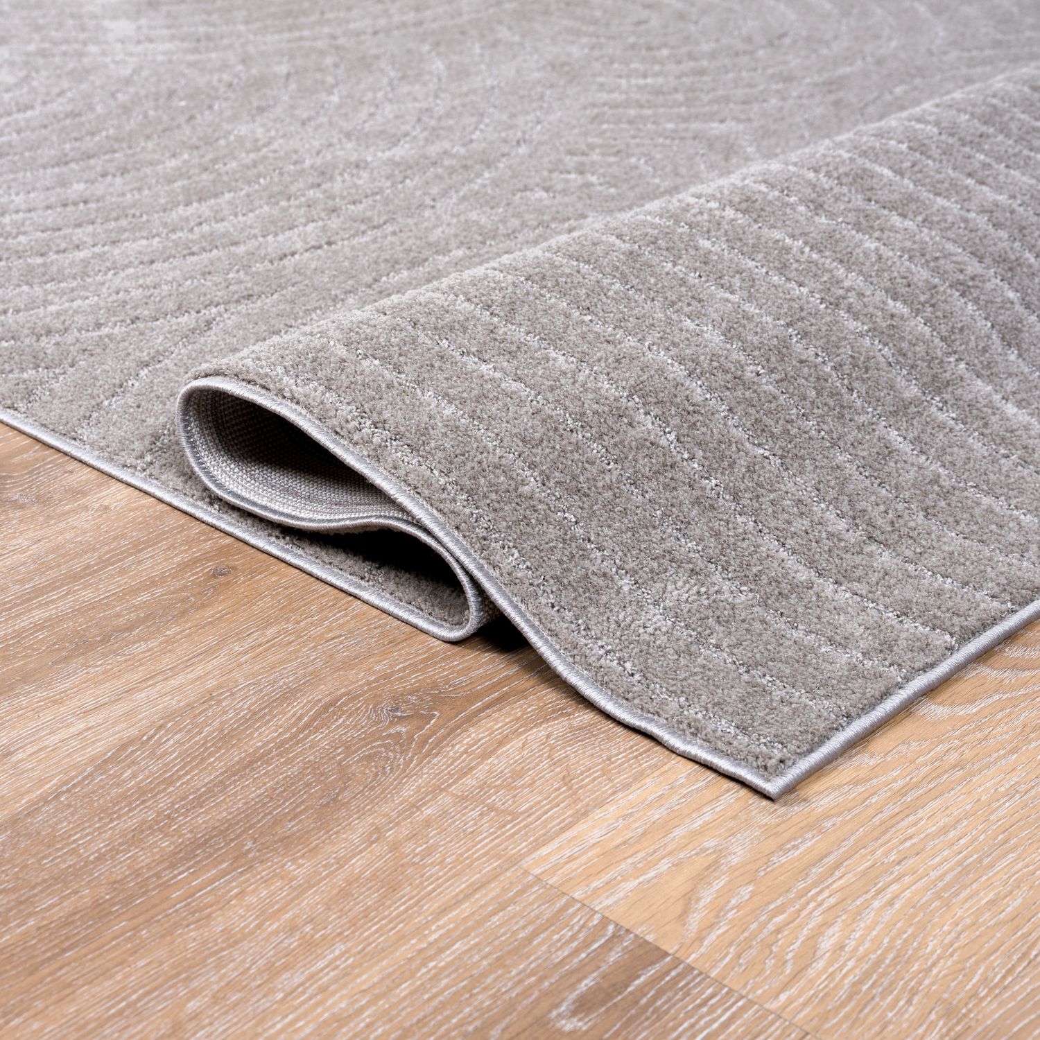 Kurzflor Teppich Wohnzimmer – Moderner Design Teppich mit Struktur, weich, pflegeleicht, in Creme, Beige & Taupe-38