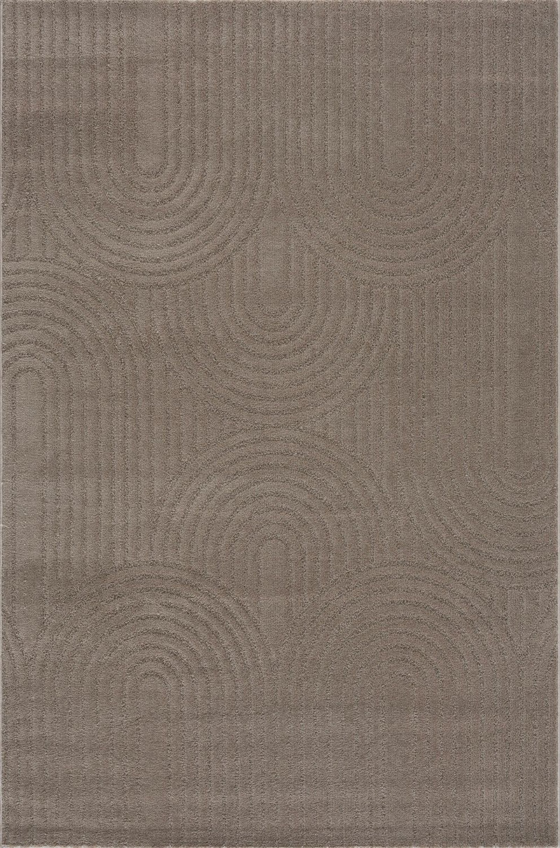 Kurzflor Teppich Wohnzimmer – Moderner Design Teppich mit Struktur, weich, pflegeleicht, in Creme, Beige & Taupe-zoom-