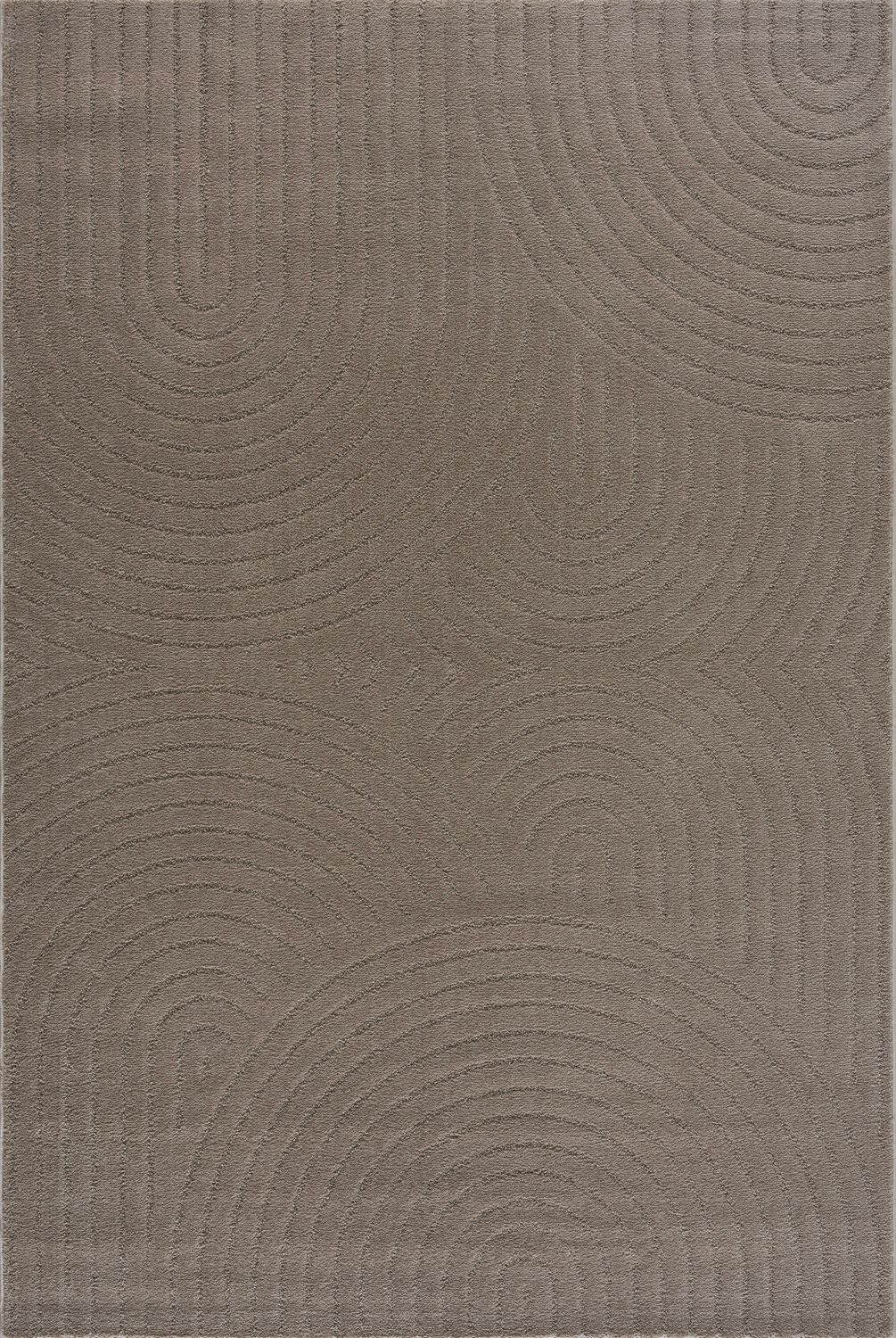 Kurzflor Teppich Wohnzimmer – Moderner Design Teppich mit Struktur, weich, pflegeleicht, in Creme, Beige & Taupe-zoom-41