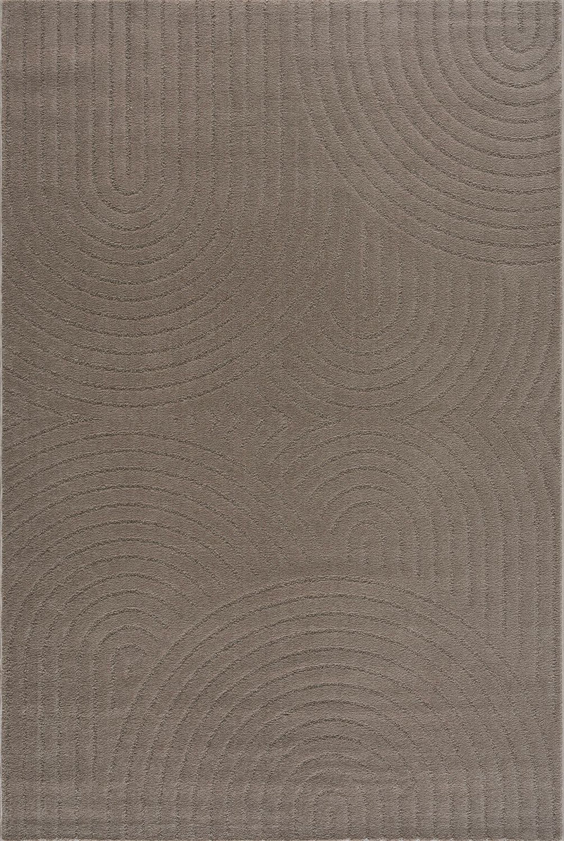 Kurzflor Teppich Wohnzimmer – Moderner Design Teppich mit Struktur, weich, pflegeleicht, in Creme, Beige & Taupe-zoom-
