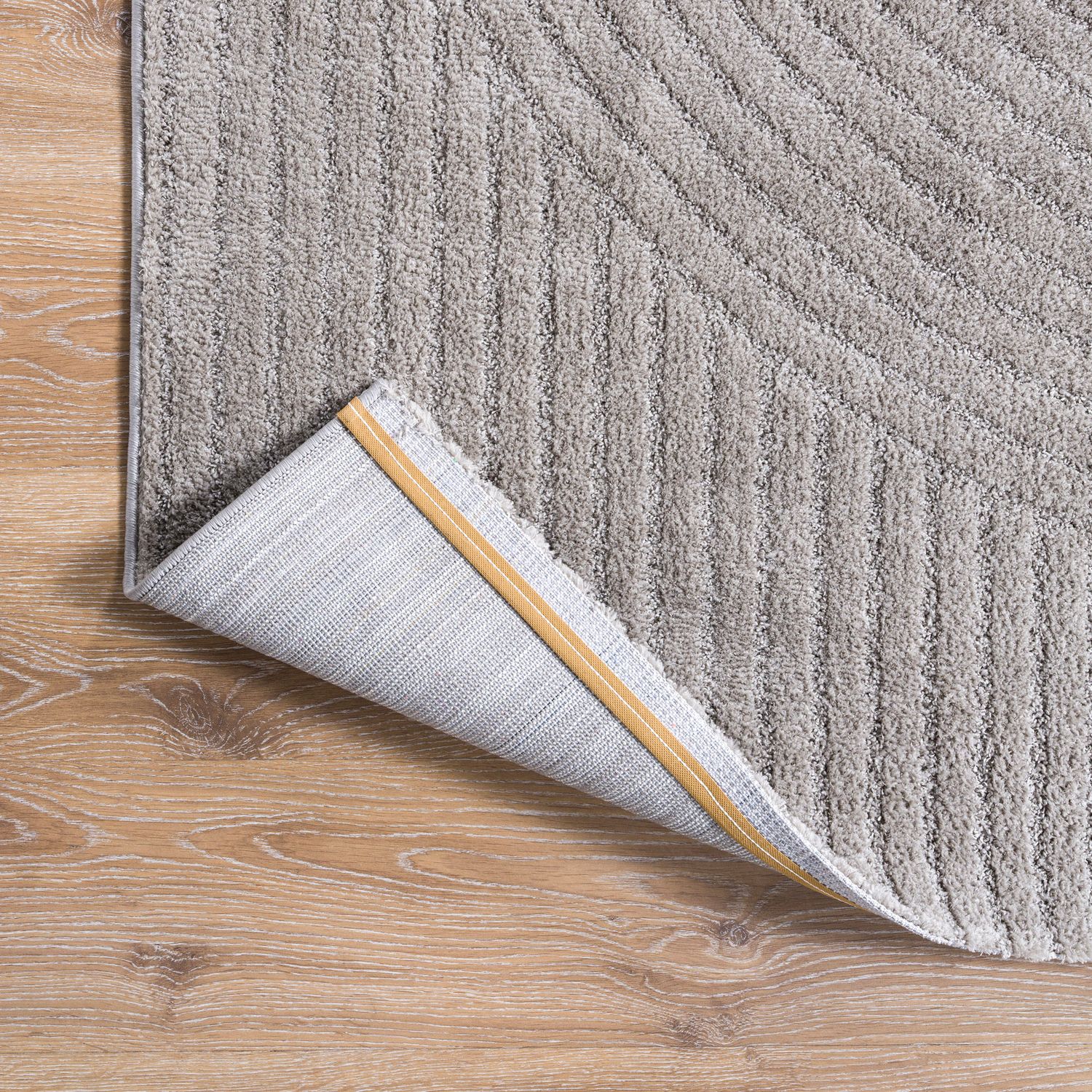 Kurzflor Teppich Wohnzimmer – Moderner Design Teppich mit Struktur, weich, pflegeleicht, in Creme, Beige & Taupe-zoom-14