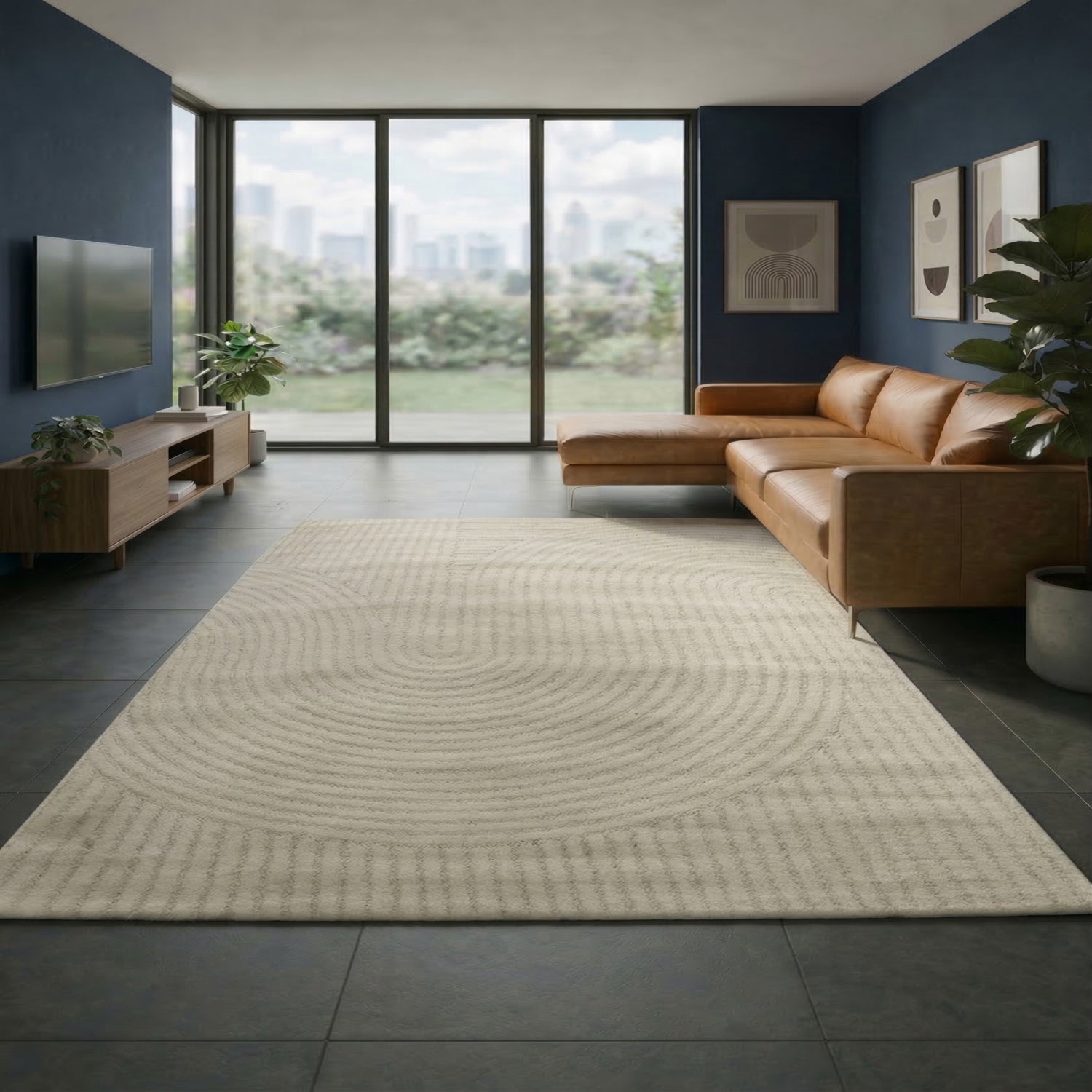 High-pile, long-pile rug, modern, for living room, bedroom, ultra-soft pattern-zoom-30