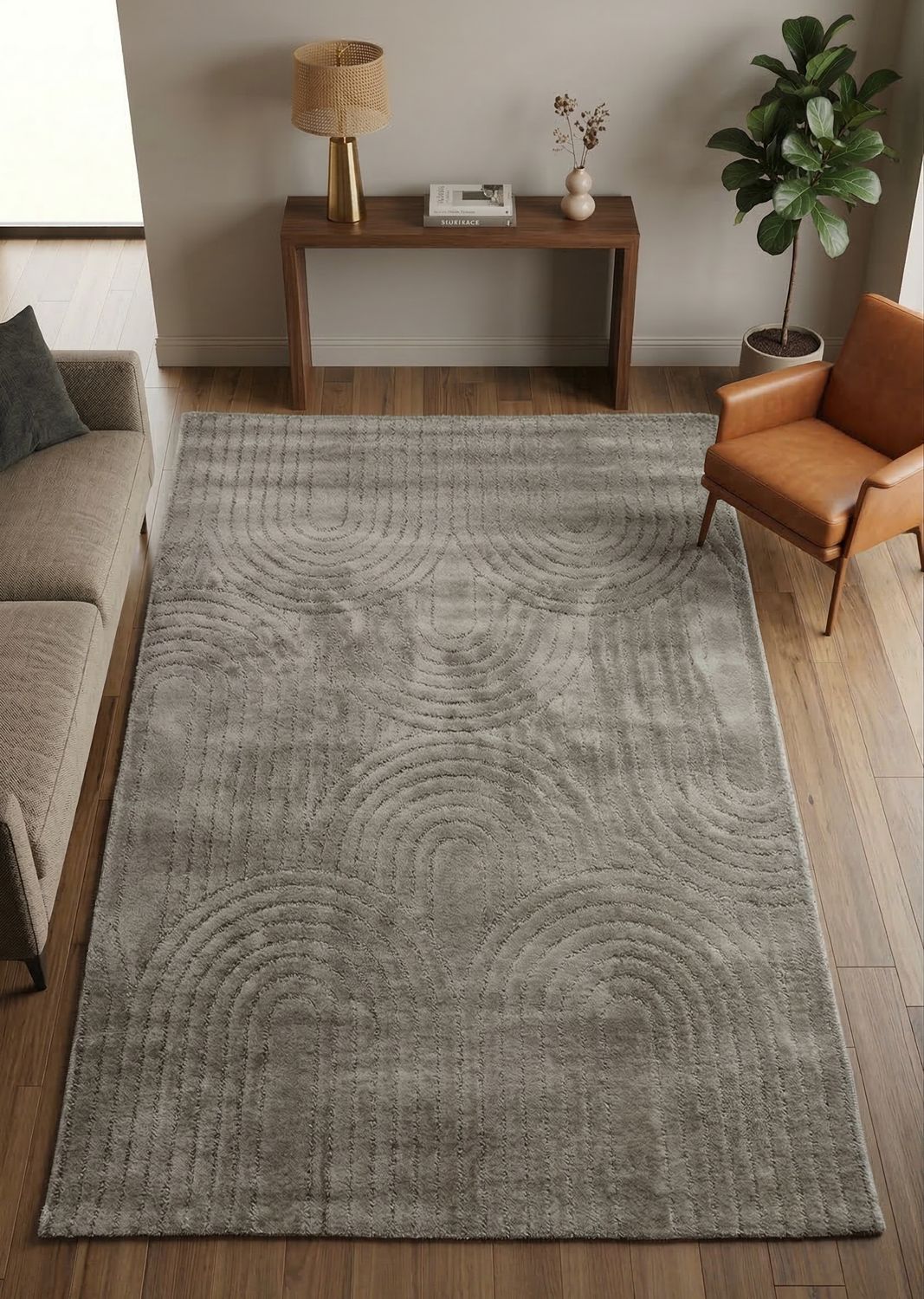 High-pile, long-pile rug, modern, for living room, bedroom, ultra-soft pattern-5