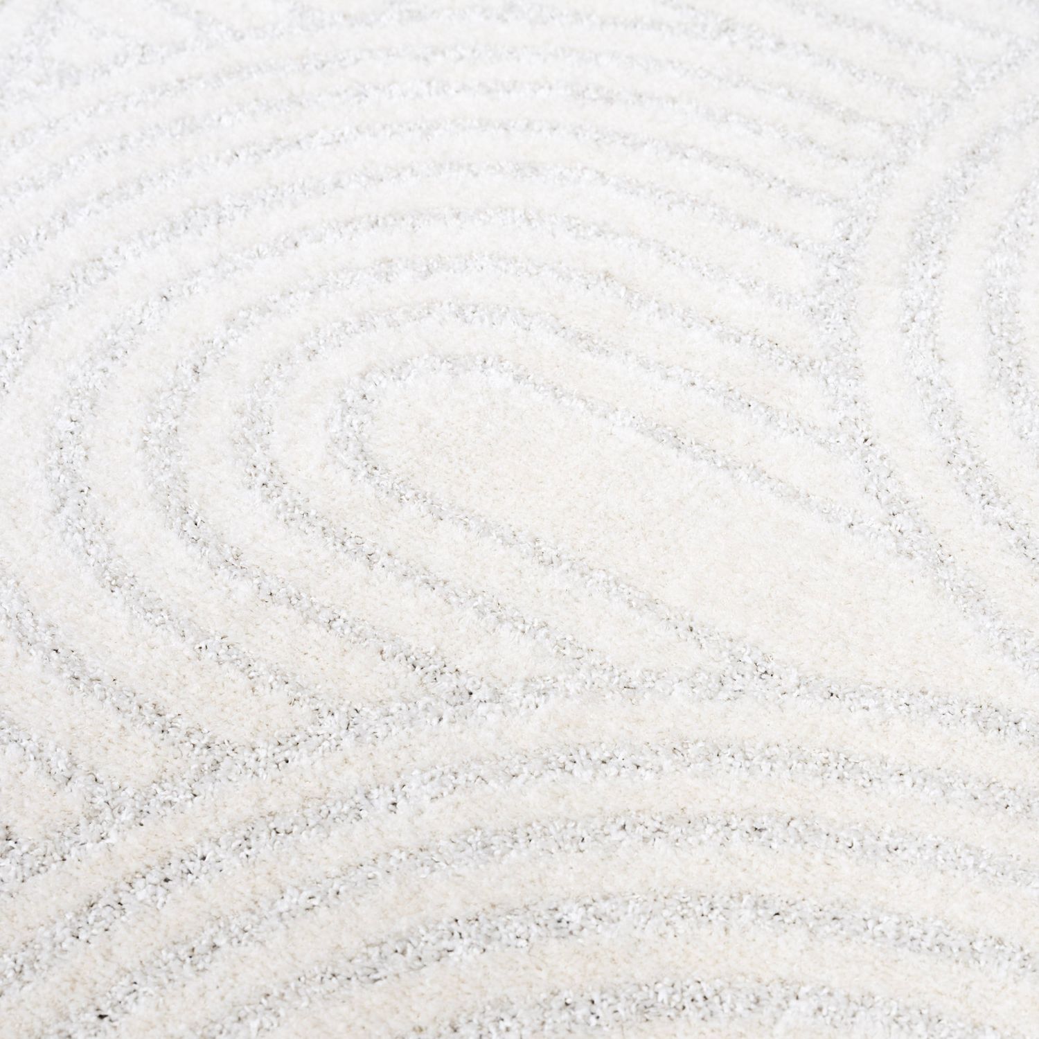 Kurzflor Teppich Wohnzimmer – Moderner Design Teppich mit Struktur, weich, pflegeleicht, in Creme, Beige & Taupe-zoom-25