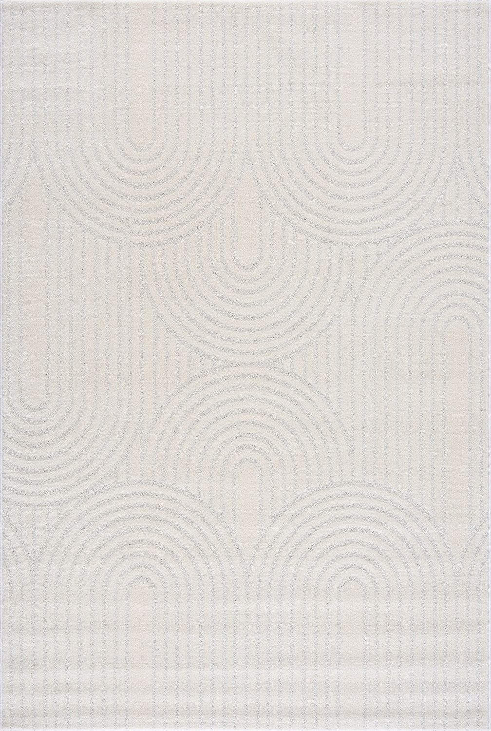 Kurzflor Teppich Wohnzimmer – Moderner Design Teppich mit Struktur, weich, pflegeleicht, in Creme, Beige & Taupe-23