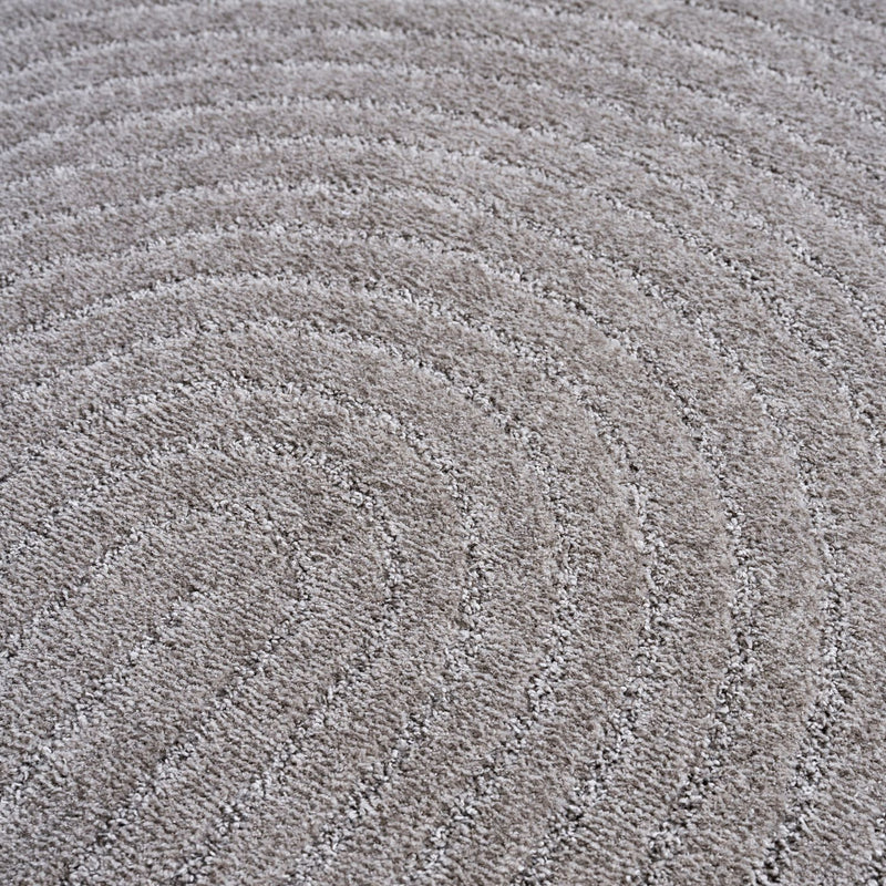 Kurzflor Teppich Wohnzimmer – Moderner Design Teppich mit Struktur, weich, pflegeleicht, in Creme, Beige & Taupe-zoom-